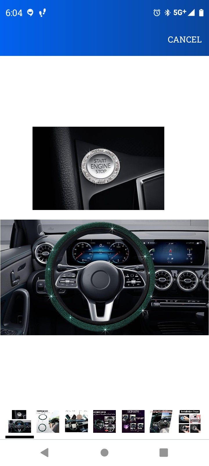 New!! Blingy Steering Wheel Cover