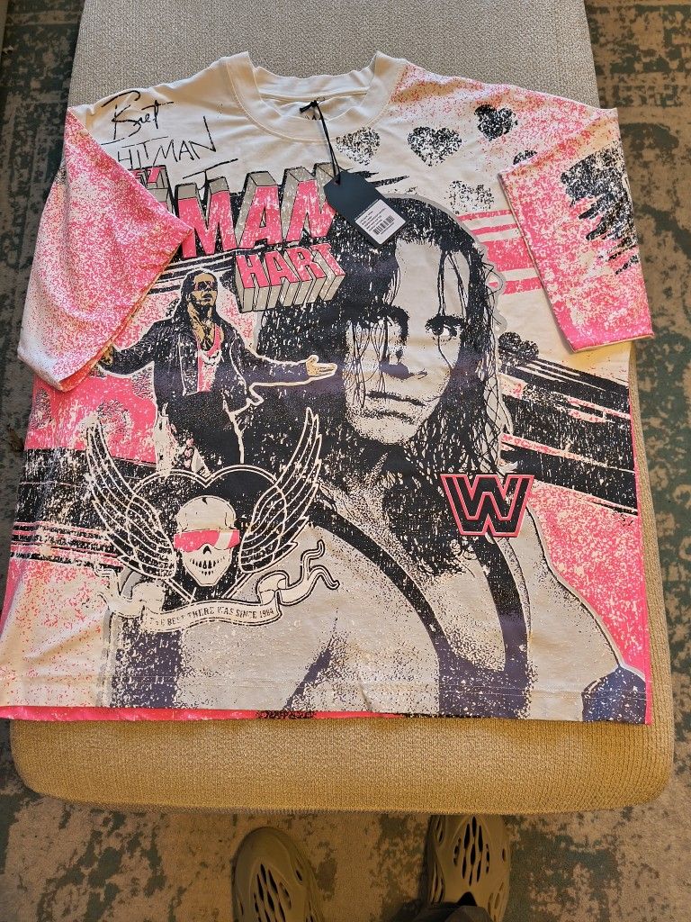 WWE x Culture Kings Bret Hitman Hart T Shirt Sz.L 