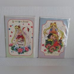 Sailor Moon Rare Collectible  "To My Best Friend" Greeting Card + Envelope