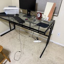 Glass Computer Table