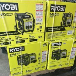 Ryobi gasoline Powered Inverter Generator With Co Shutdown 