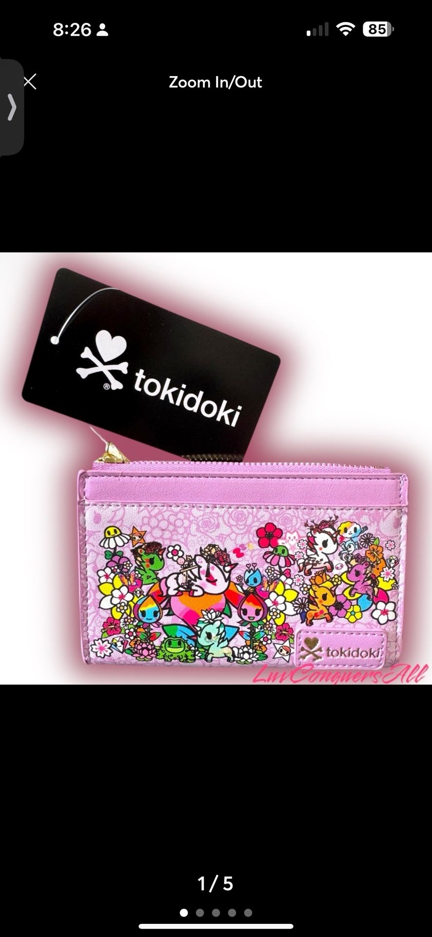 Tokidoki Unicorno and Friend Floral Cardholder