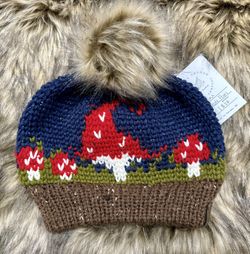 Crochet Mushroom Beanie