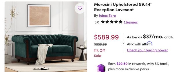 Love seat, sofa