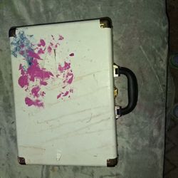 Victorola Portable Record Player w/ White Turntable and Bluetooth Ready