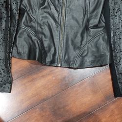 Women Soft Leather Jacket Sz S