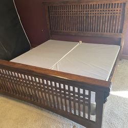 King Solid Wood Bed Frame
