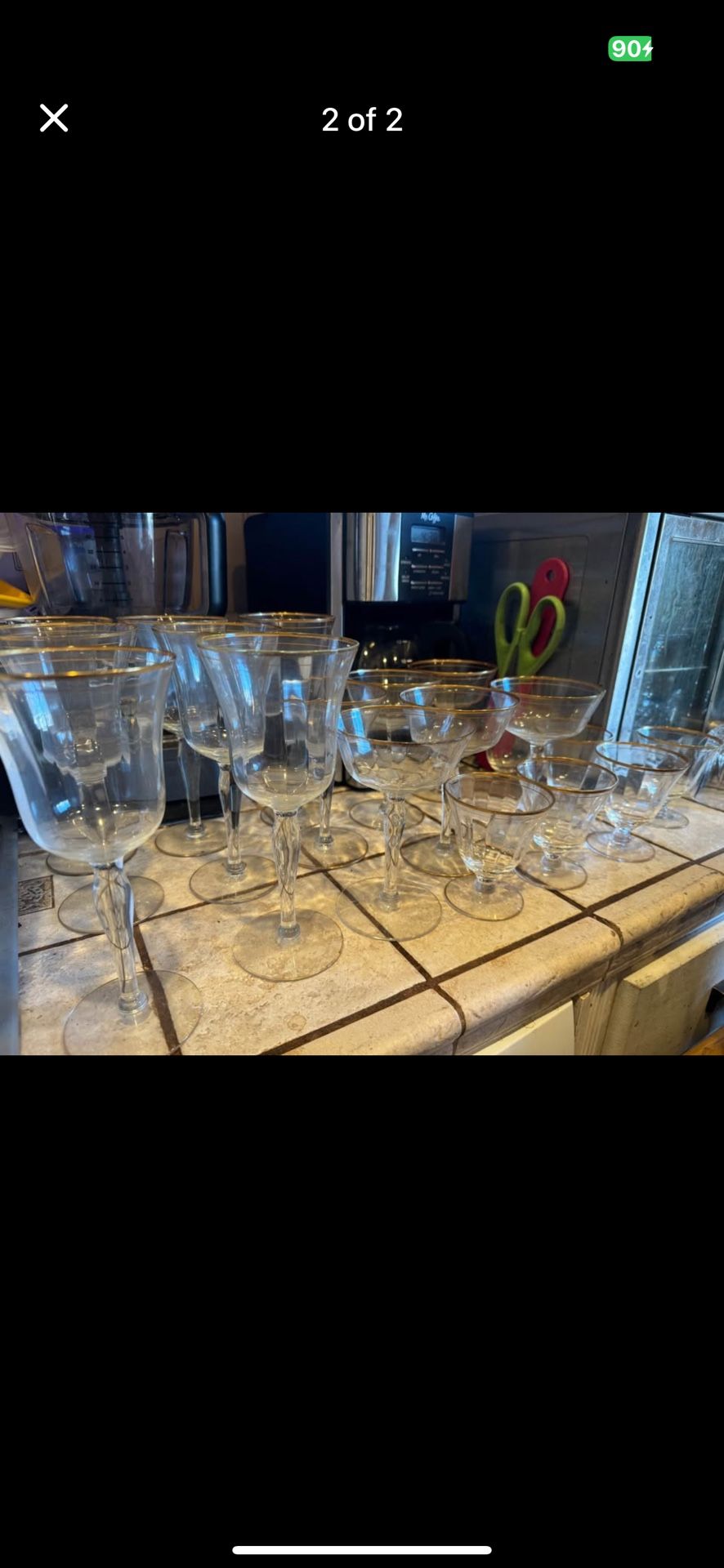 Antique Crystal Wines Glasses