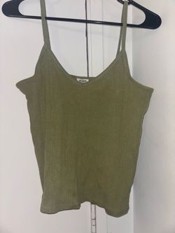 Cotton On Olive Green Ribbed Tank Top