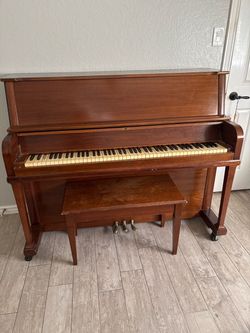 George Steck Upright Piano w/ Bench