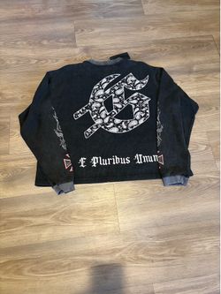 Black, White, & Red Godspeed Hollywood cropped long sleeve