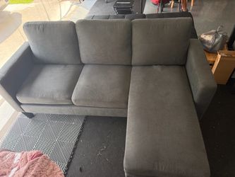 Gray Fabric Sectional Sofa with Chaise
