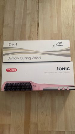 Tymo ionic hair straightening brush, Asani airflow curling want 2-n-1
