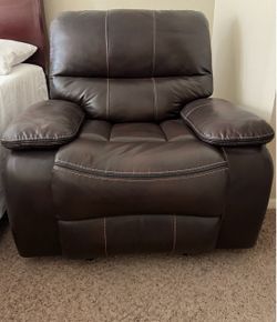 Brown Leather Recliner Chair