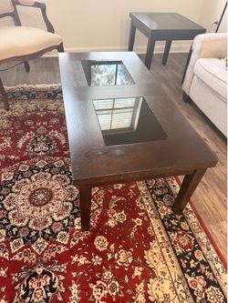Loveseat, coffee table and sides- Free