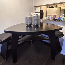 Dining Table With 3 Benches