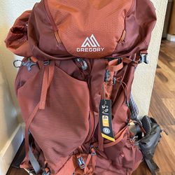 Brand New Gregory Baltoro 65L Men's Premium Backpacking Hiking Bag Brick Red Color