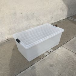 Large Clear Plastic Storage Bin