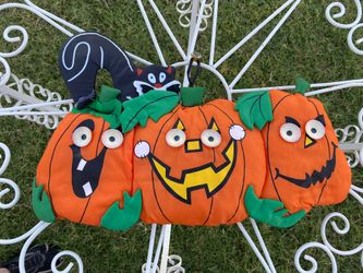 Fabric Pumpkin Trio Decor