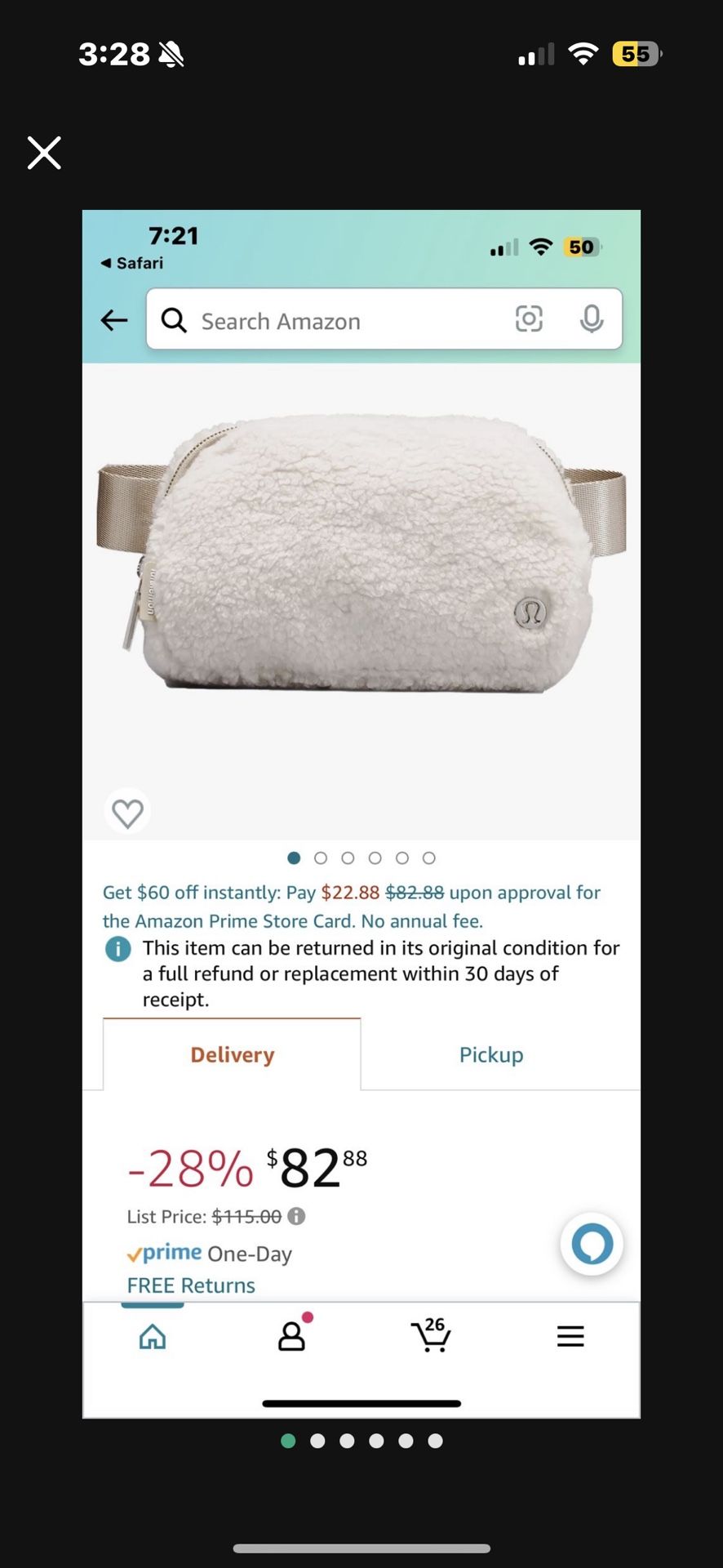 Lululemon Athletica Everywhere Fleece Belt Bag