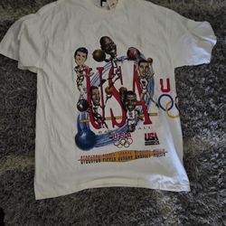 Vintage U.S. DREAM TEAM T SHIRT L DEAD STOCK