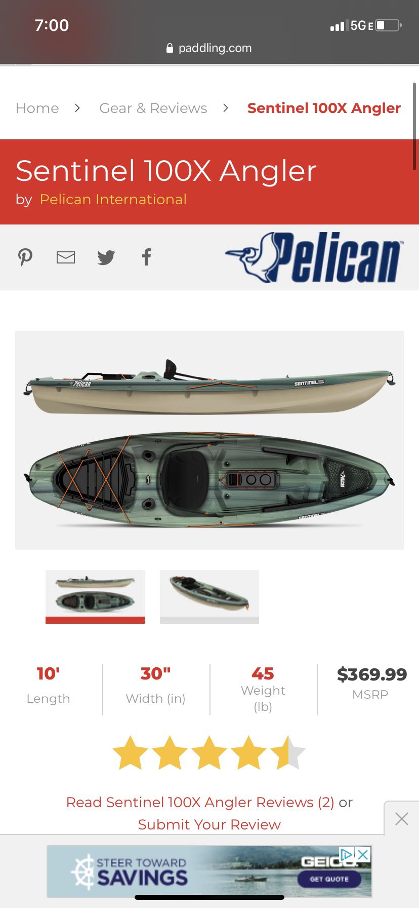 Pelican Angler Kayak