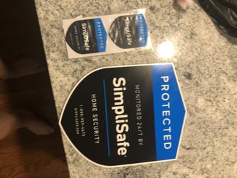 Simpli safe alarm sign and stickers