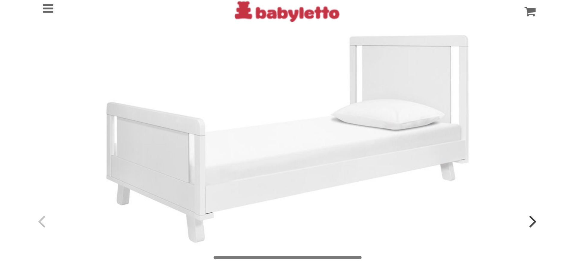 Babyletto Hudson White Twin Bed