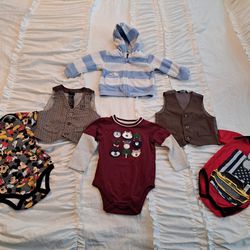 Baby Boys Clothing Bundle Size 3/6 Months 6/9 Months Onesies Jacket Vests ❤️😍