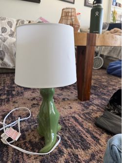 Green Ceramic Dinosaur Table Lamp