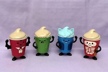 Wendy’s Frosty Frights Halloween toys 2024 lot of 4 Brrr Beast Blue Moon variant