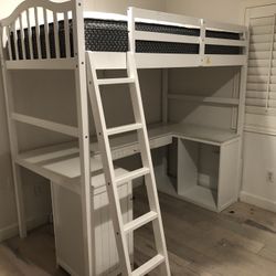 Wooden Loft Twin Bed