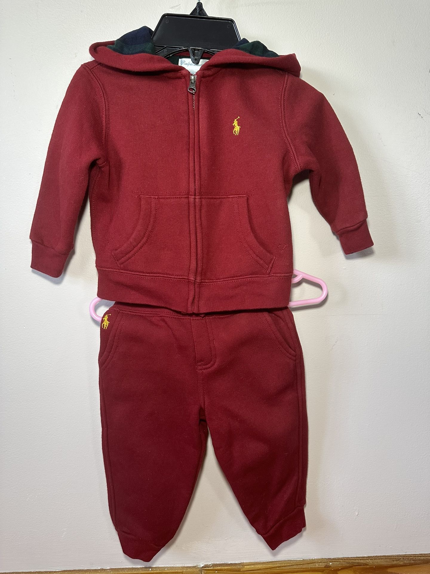 Ralph Lauren Fleece Hoodie & Jogger Pants Set