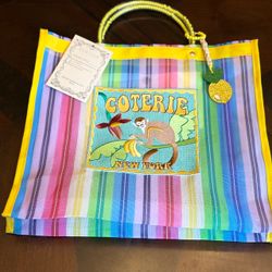 Mercedes Salazar NWT "Coterie New York" Hand-Woven Market Tote Bag with Tags