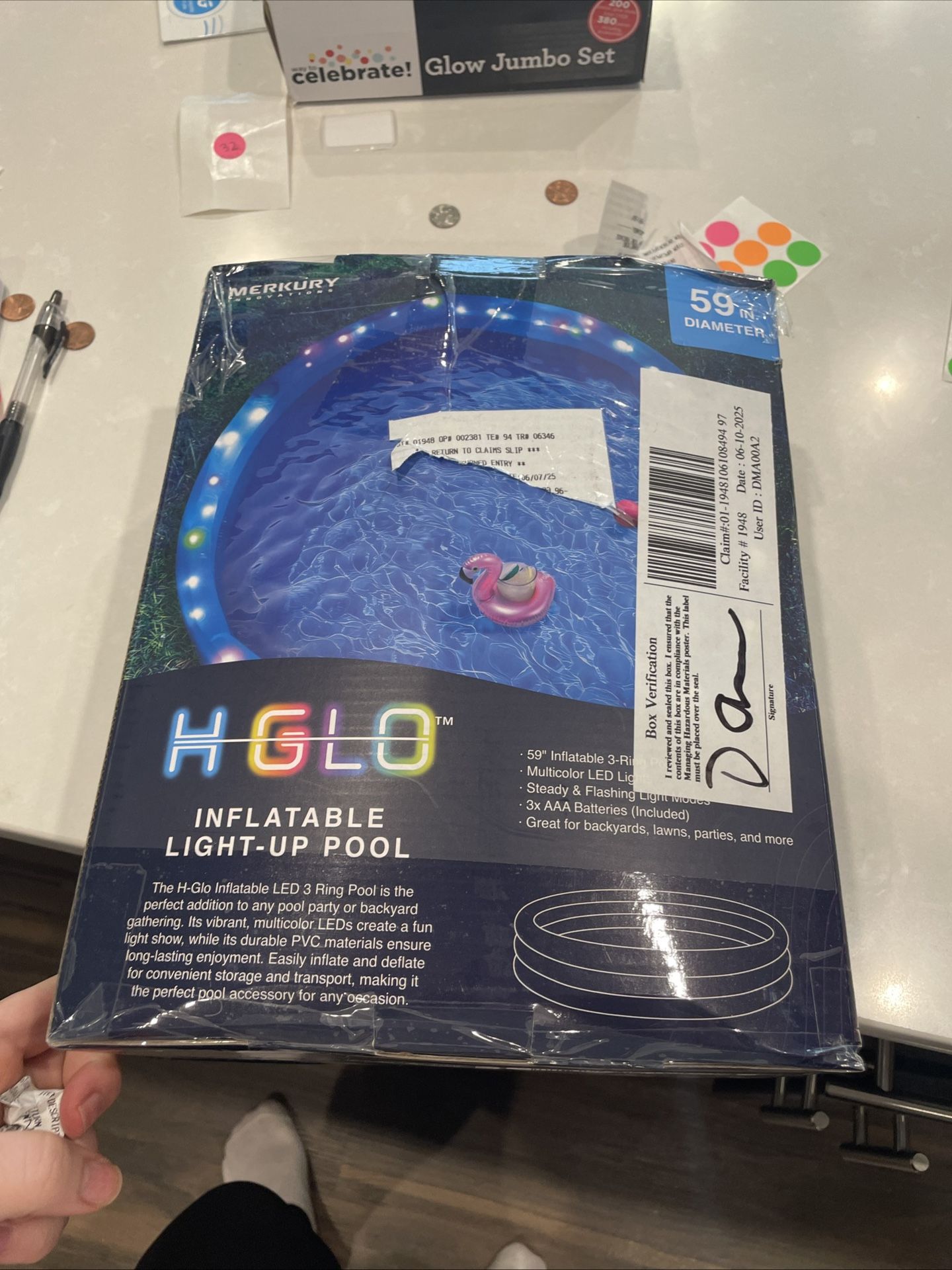 kiddie pool with lights