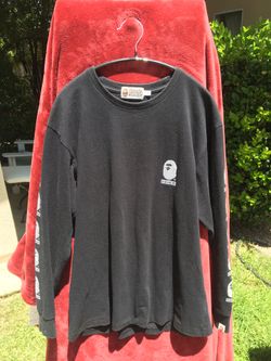 *BAPE* a bathing ape classic reflective logo long sleeve