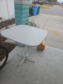 Cute white pub style table