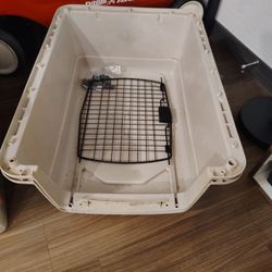 Dog Crate, Bed And Supplies 