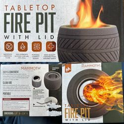 Tabletop Fire Pit with Lid