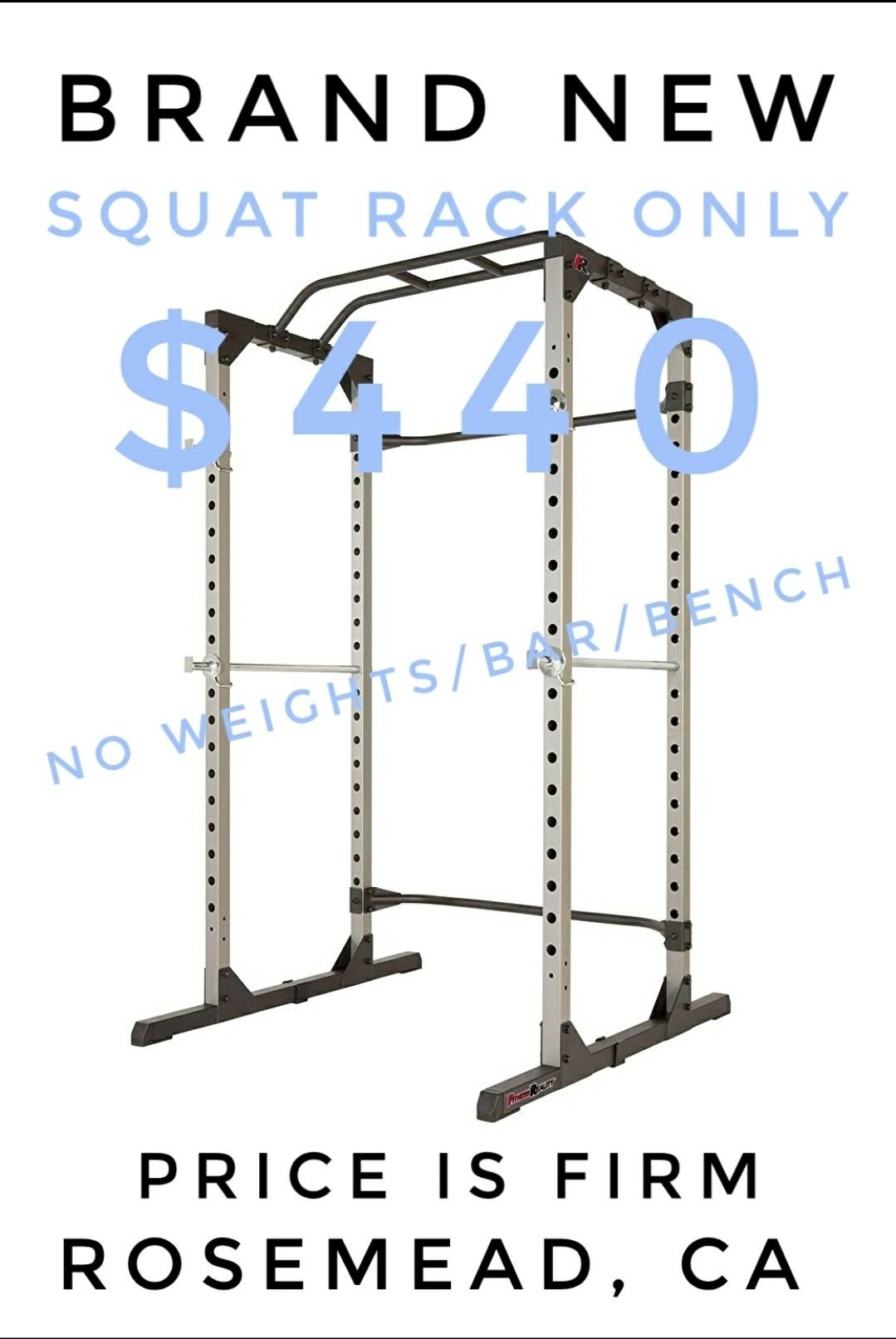Fitness Reality / ProGear 810XLT Super Max Power Cage Squat Rack Bench Press, bench and weights sold separately