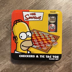 The Simpsons Checkers And Tic Tac Toe Game