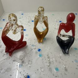 Resin Abstract Figurine  Set Of 3