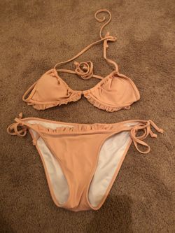 Preowned VS Peach Color Bikini Regular Small Women