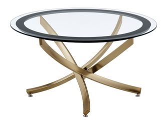 Brooke Rose Brass Coffee Table