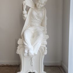 White Winter Maiden Statue 