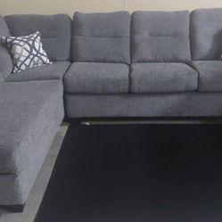Brand New Artisanal Charcoal Grey 2pc Sectionals 