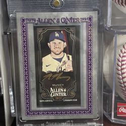 Max Muncy 2024 Topps Allen & Ginter Framed Mini Autograph /5 Dodgers 