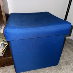 Blue Square Ottoman 