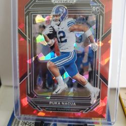 Rams Puka Nacua Rookie Refractor Card