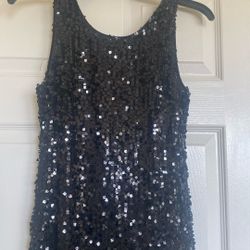Black Sequined Dress